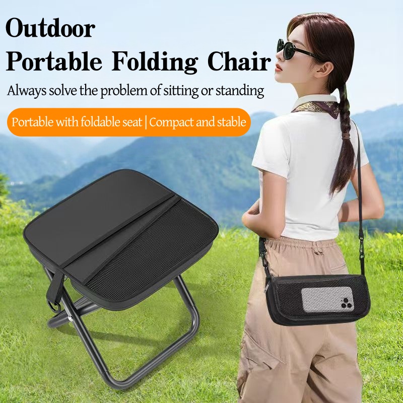 Outdoor Adventure With No Backpack - S2 Taşınabilir Katlanabilir Sırt Çantası Taburesi
