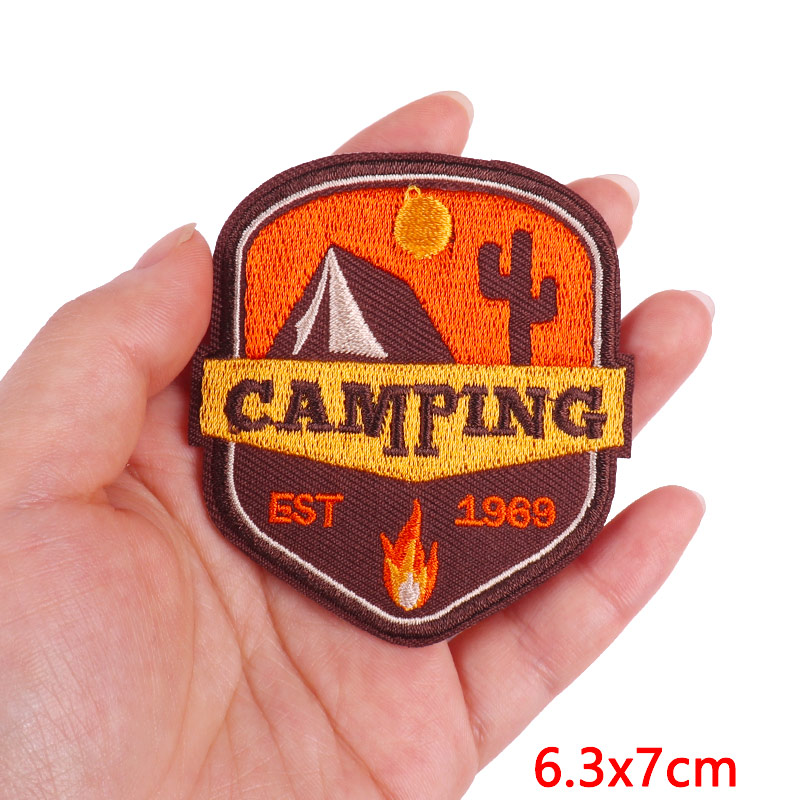 Dağ kamp macera işlemeli yama  - Outdoor Adventure With No Backpack incelemesi ve fiyatı