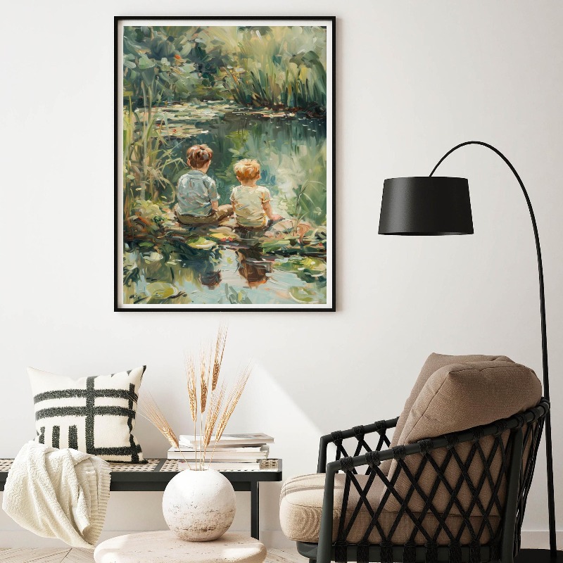 Vintage Erkek Odası sanat post - Outdoor Adventure Boys incelemesi ve fiyatı