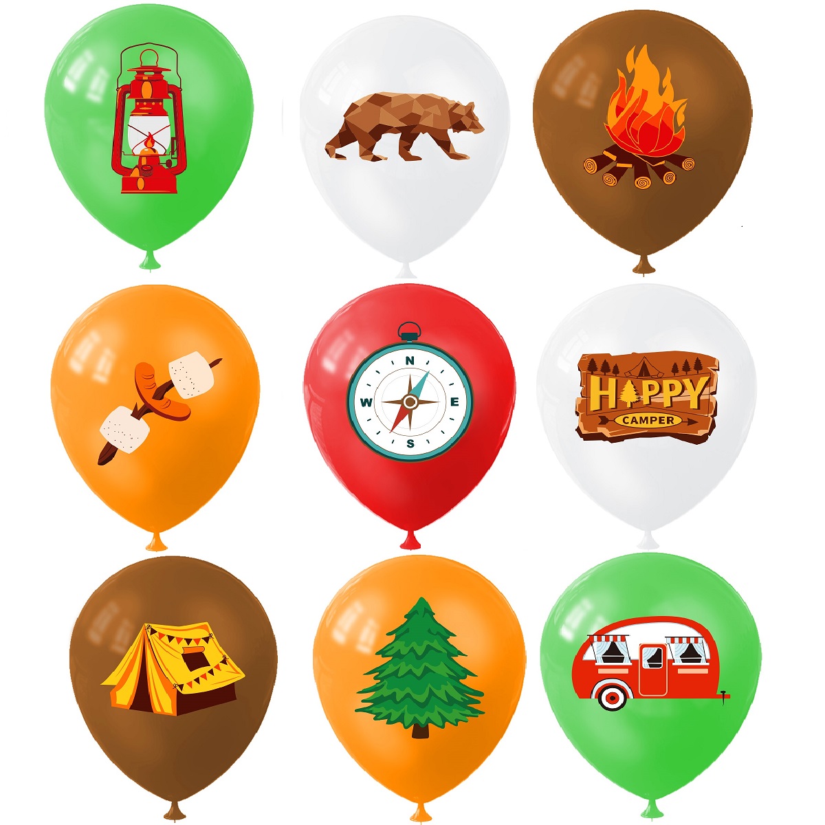 9 adet Mutlu Kamp Balonu, Açık - Outdoor Adventure Boys incelemesi ve fiyatı