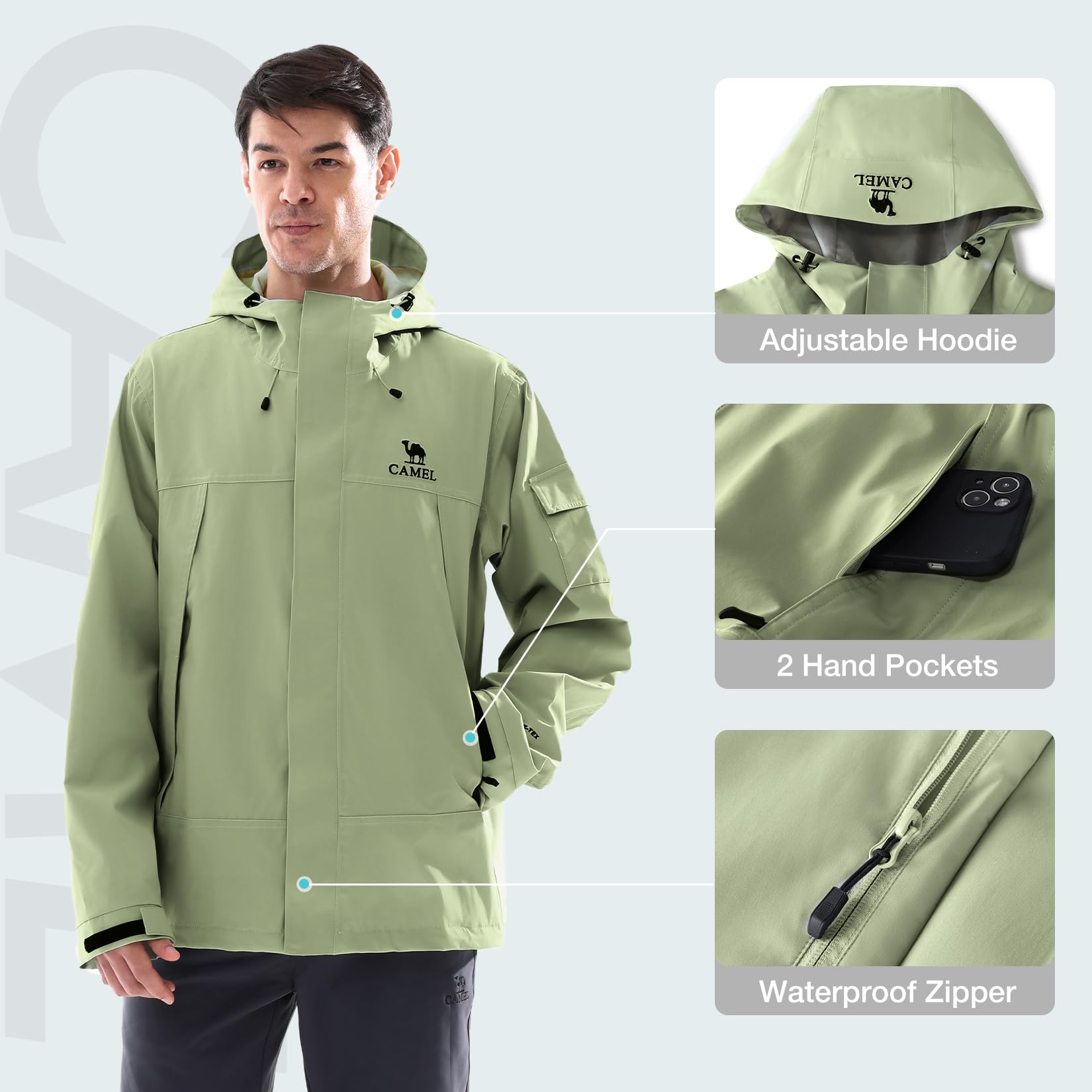 GOLDEN CAMEL Erkek Yağmur Ceke - Outdoor Adventure Windbreaker incelemesi ve fiyatı