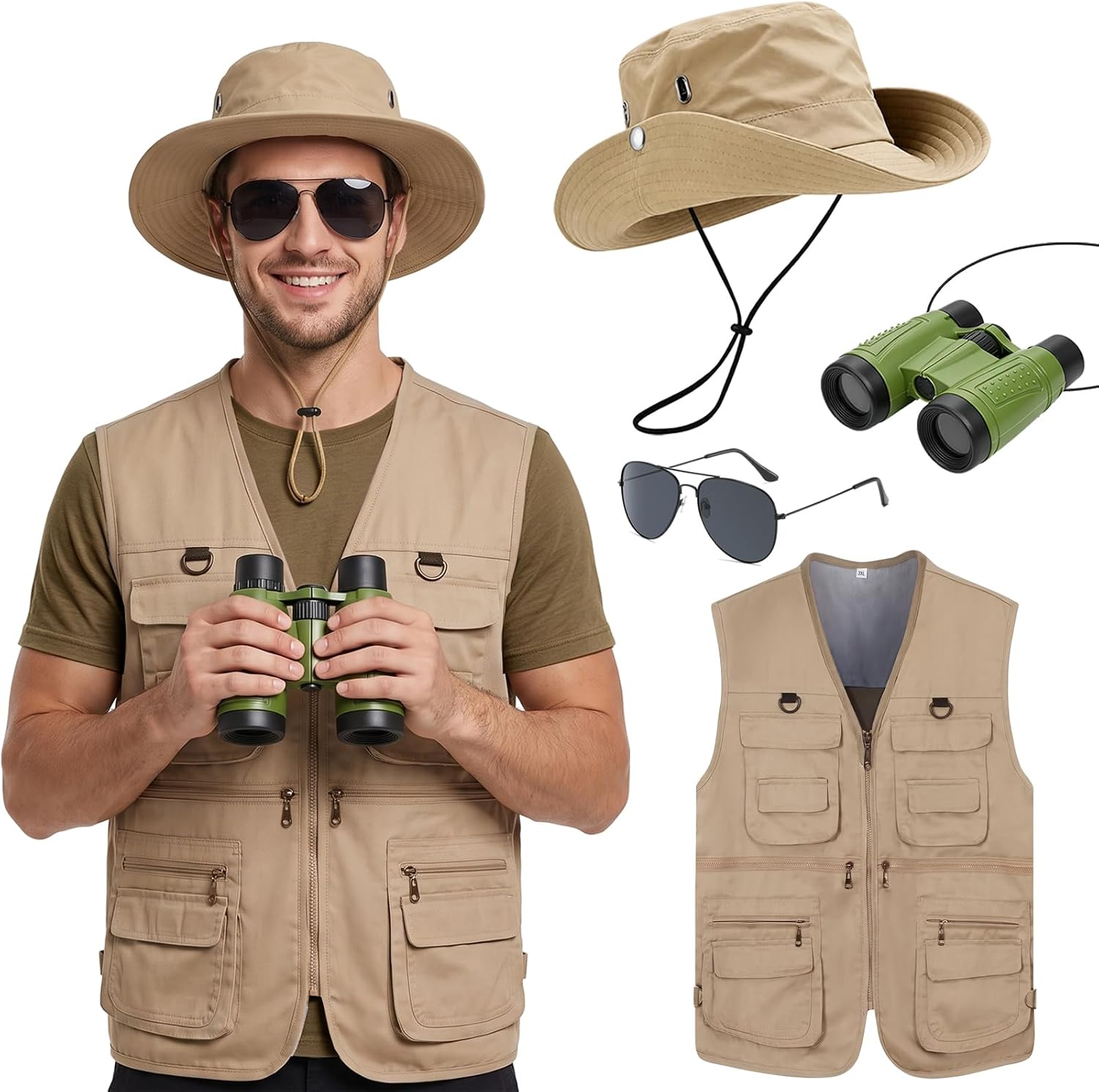 4 adet erkekler Safari kostüm  - Zoo Outdoor Adventure Set incelemesi ve fiyatı